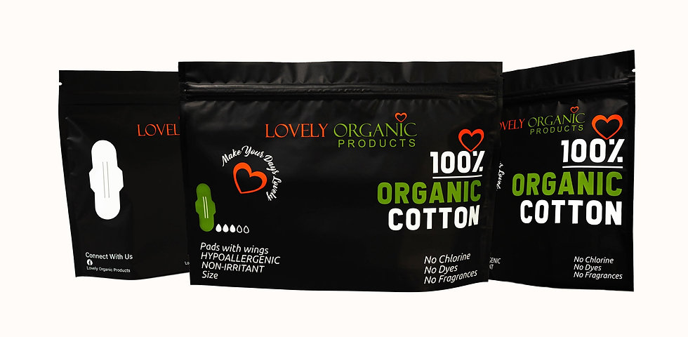 100% Organic Cotton Regular Pads With Wings Ultra Thin Super Absorbent  Qty:20