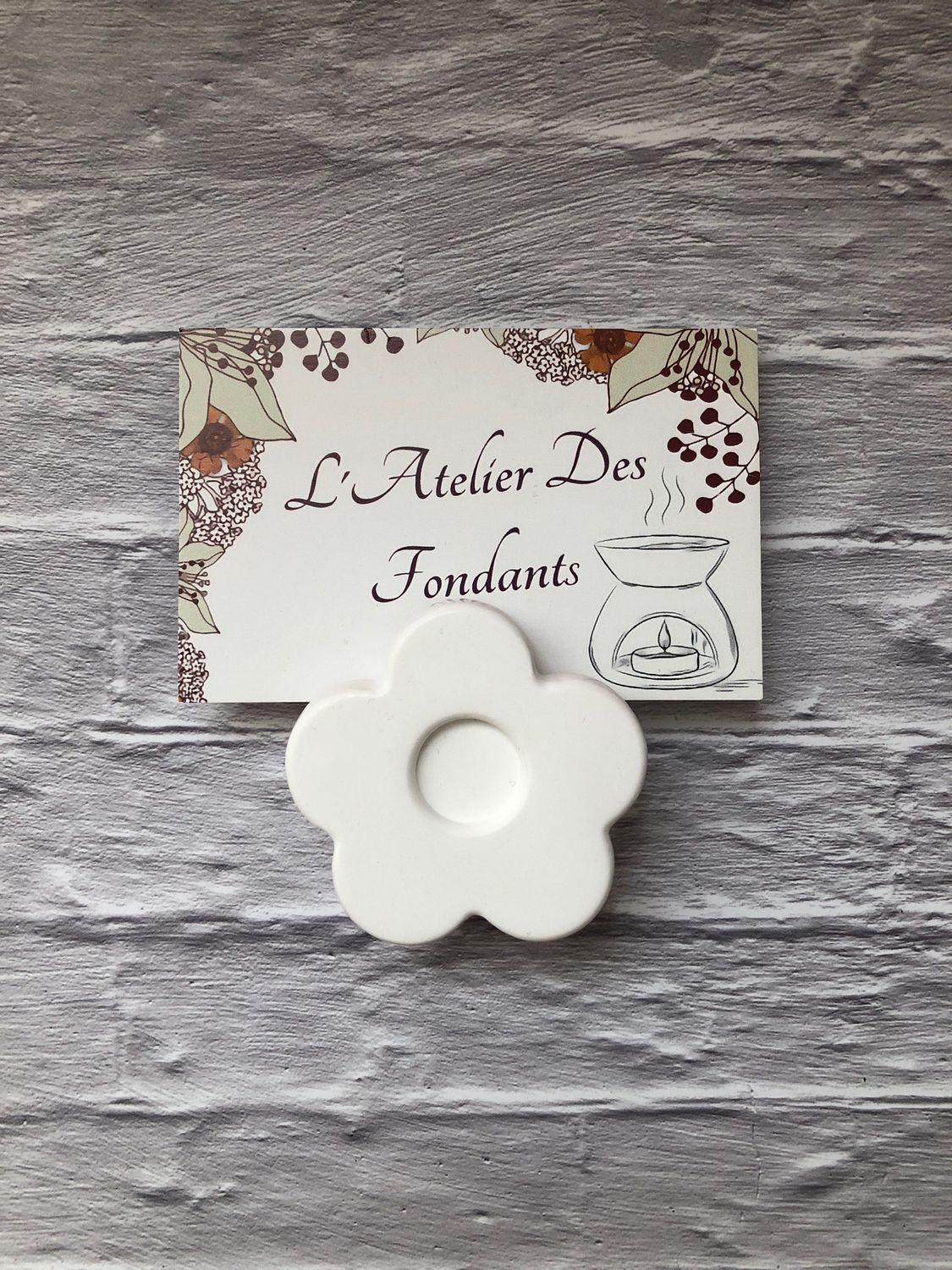 Porte-photo Fleur en résine