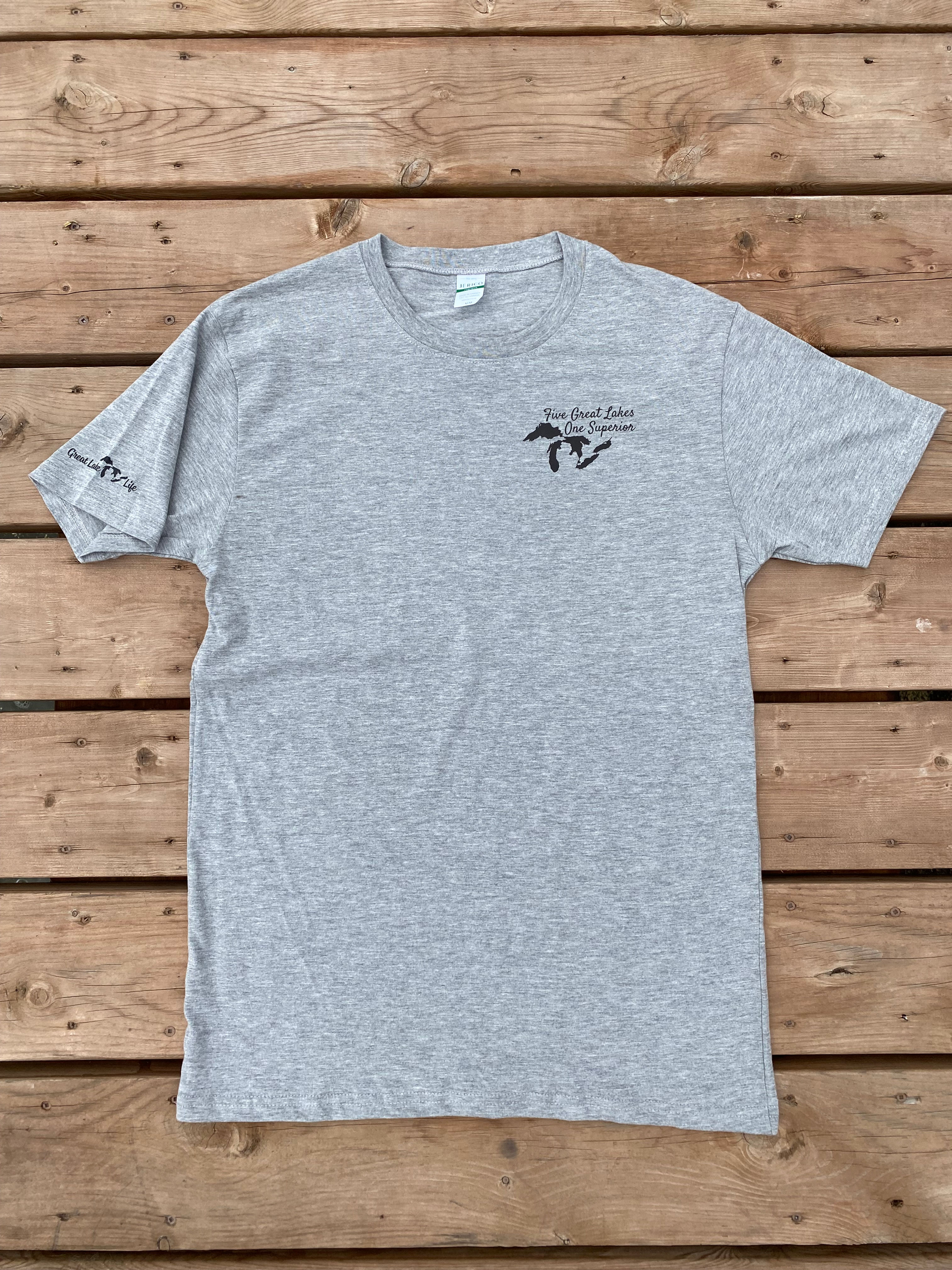 Grey 5 Great Lakes 1 Superior Organic Cotton T-shirt