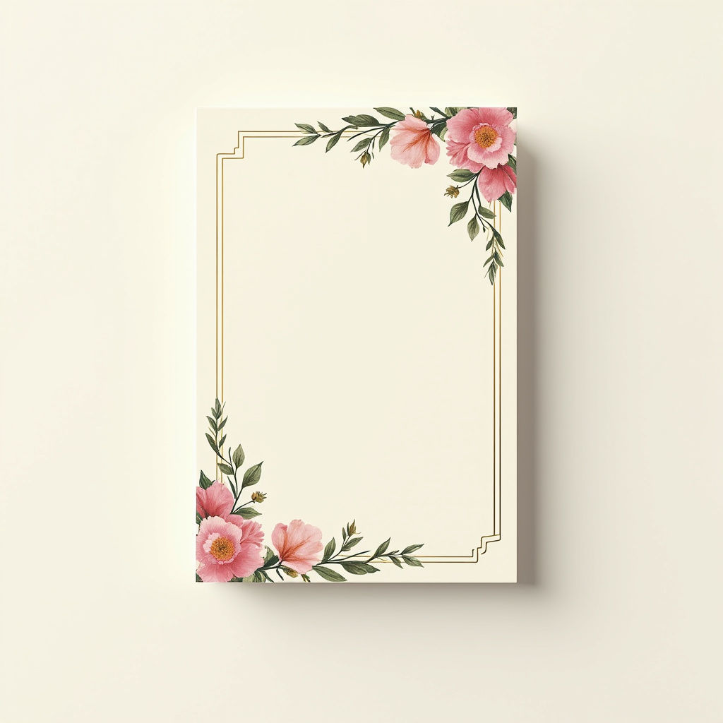 Retro Floral Wedding Invite