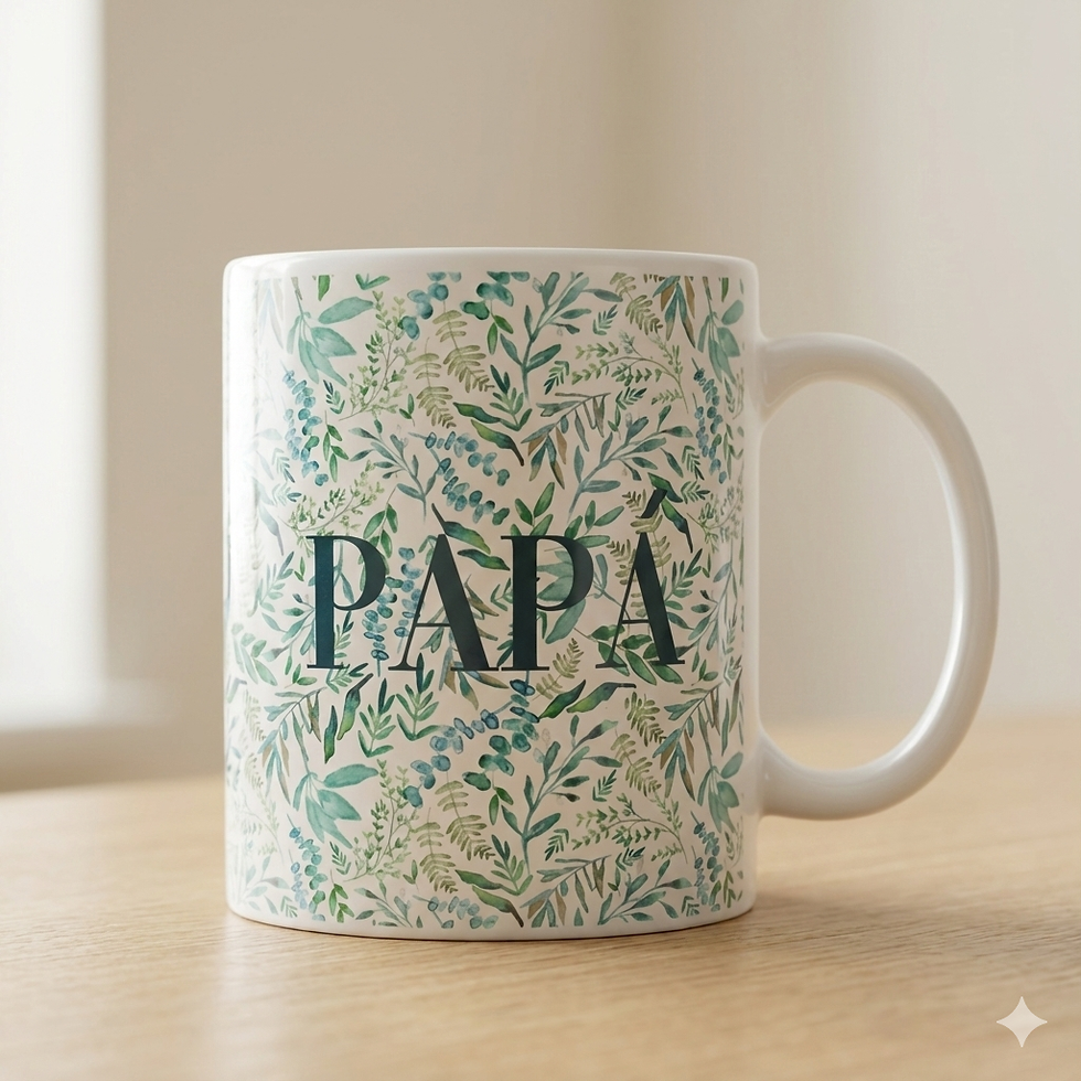 Taza "PAPÁ" – Colección "Hojas Menta"