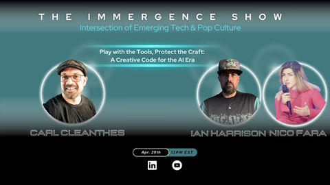 Nico Fara and Ian Harrison interviewing Carl Cleanthes.