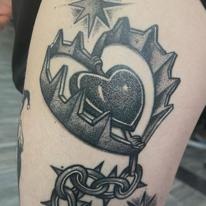 padlock with heart and chain, starburst  by Andriana, black_drop_dk