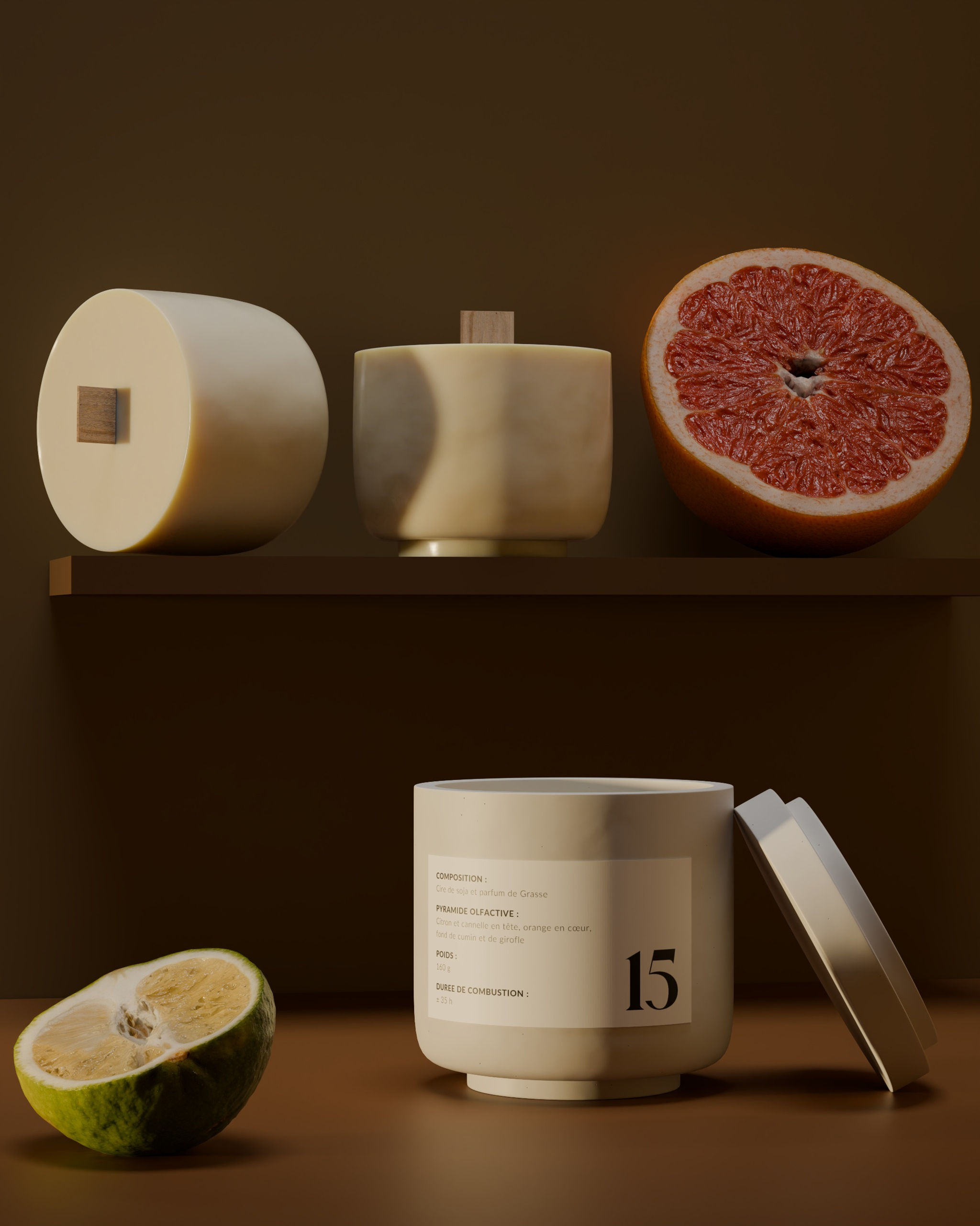 recharge bougie orange épicée