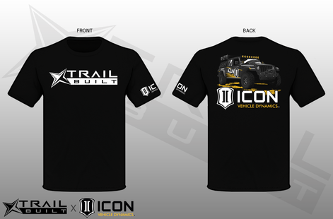 TrailBuilt Offroad x Icon Vehicle Dynamics giveaway tee