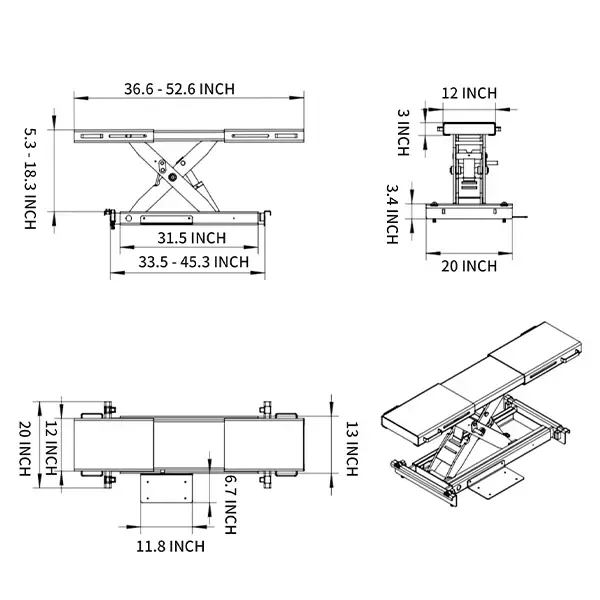 Katool KT-4H110 11,000lbs and KT-RJ50 Rolling Jack This Caster kit (set of 4) - image 7