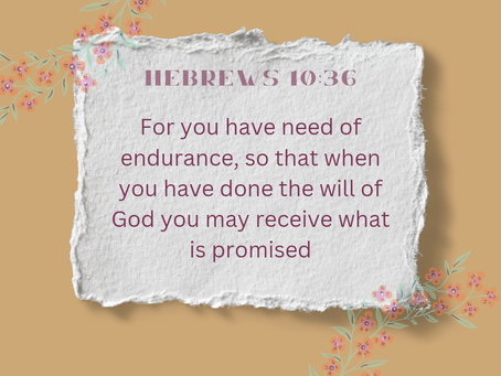 Endure into the promise