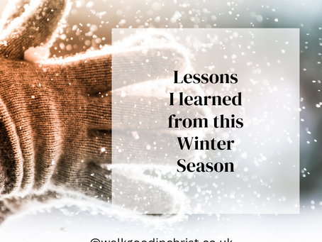 Lessons I learned this winter