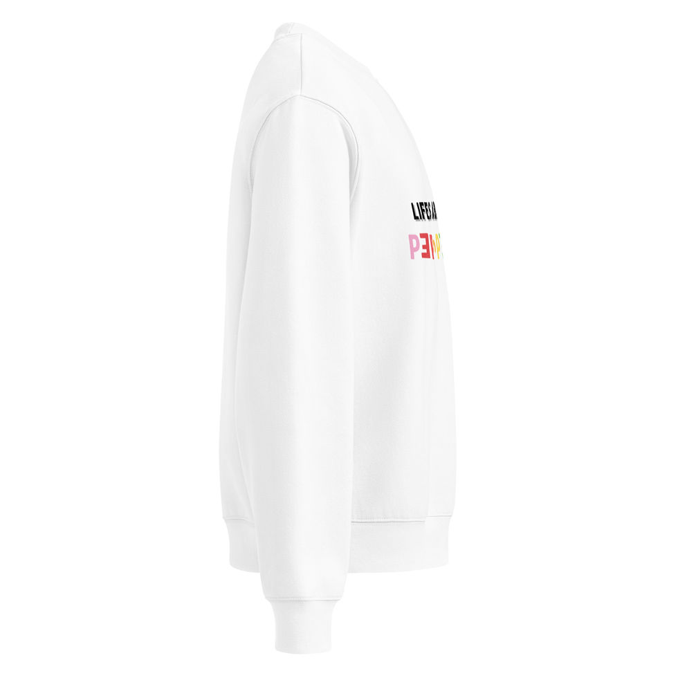 Thumbnail: Life Is a Big Game of Perspective Oversized Fleece Sweatshirt