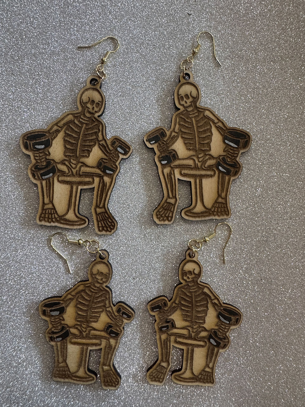 Skeleton Gym Earrings