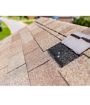 missing roof shingle