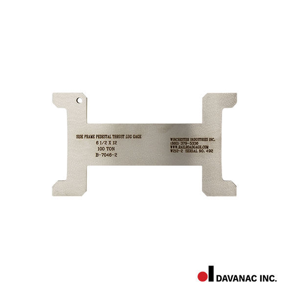 Gauge, pedestal thrust lug, side frame #W212-2