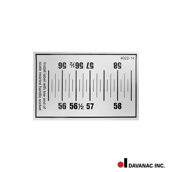 Gauge sticker, for 08-7760 #6279