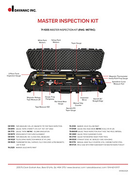 71-1005 - Master Inspection Kit 2024