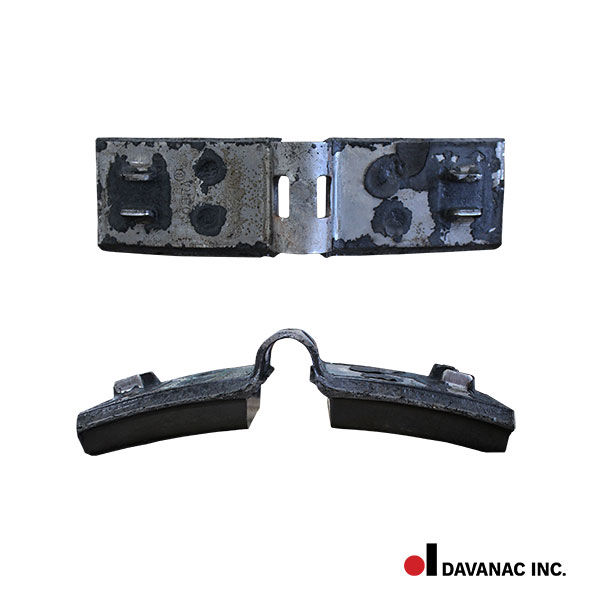 Brake shoe, freight car, high friction 1-1/2" advanaced performance, 12" x 3.38" x 1.50"