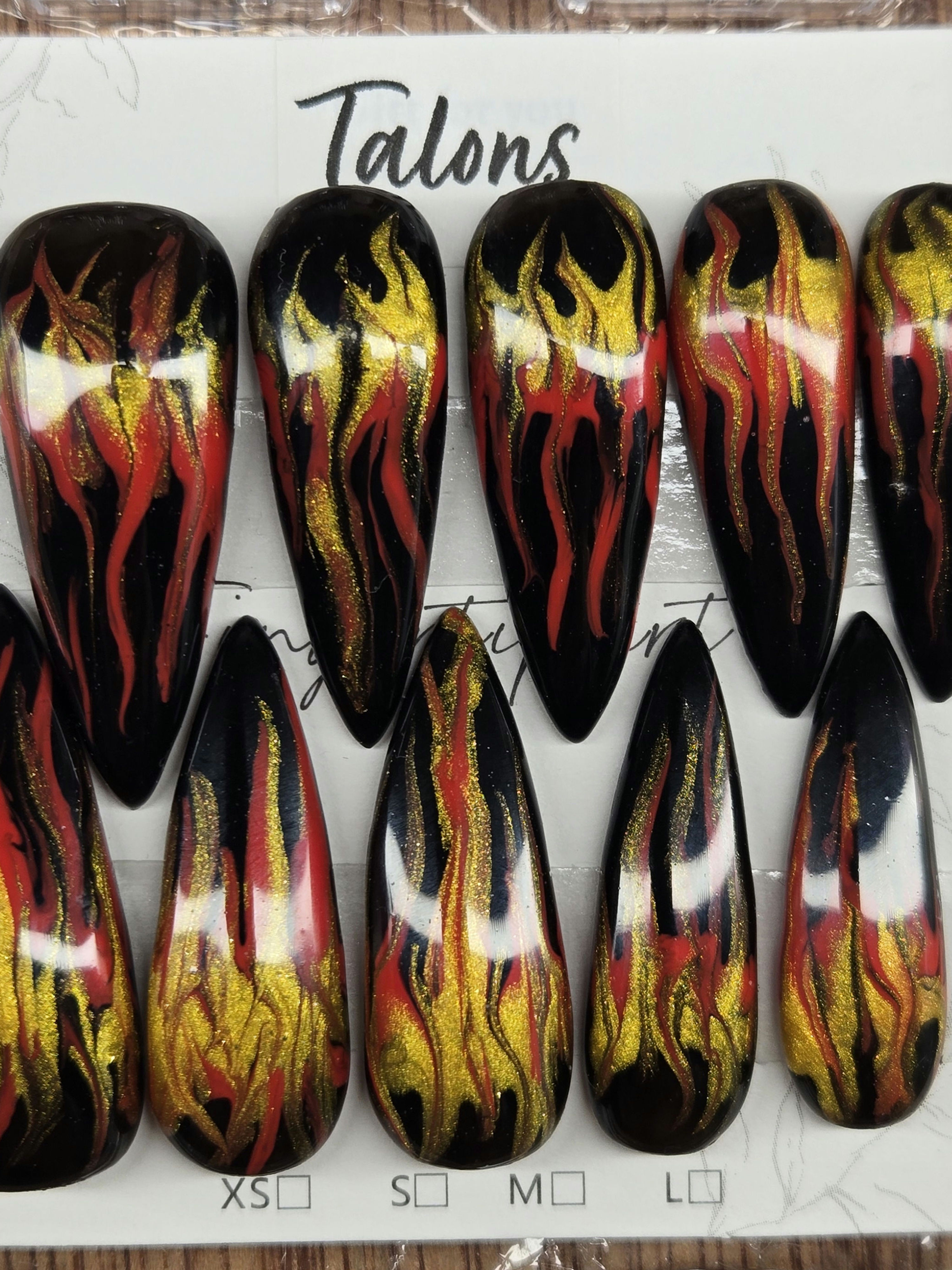 Nails on Fire luxury press on nails