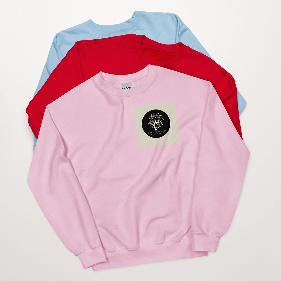 Thumbnail: Unisex Sweatshirt - DONT LOOK BACK PLAN AHEAD