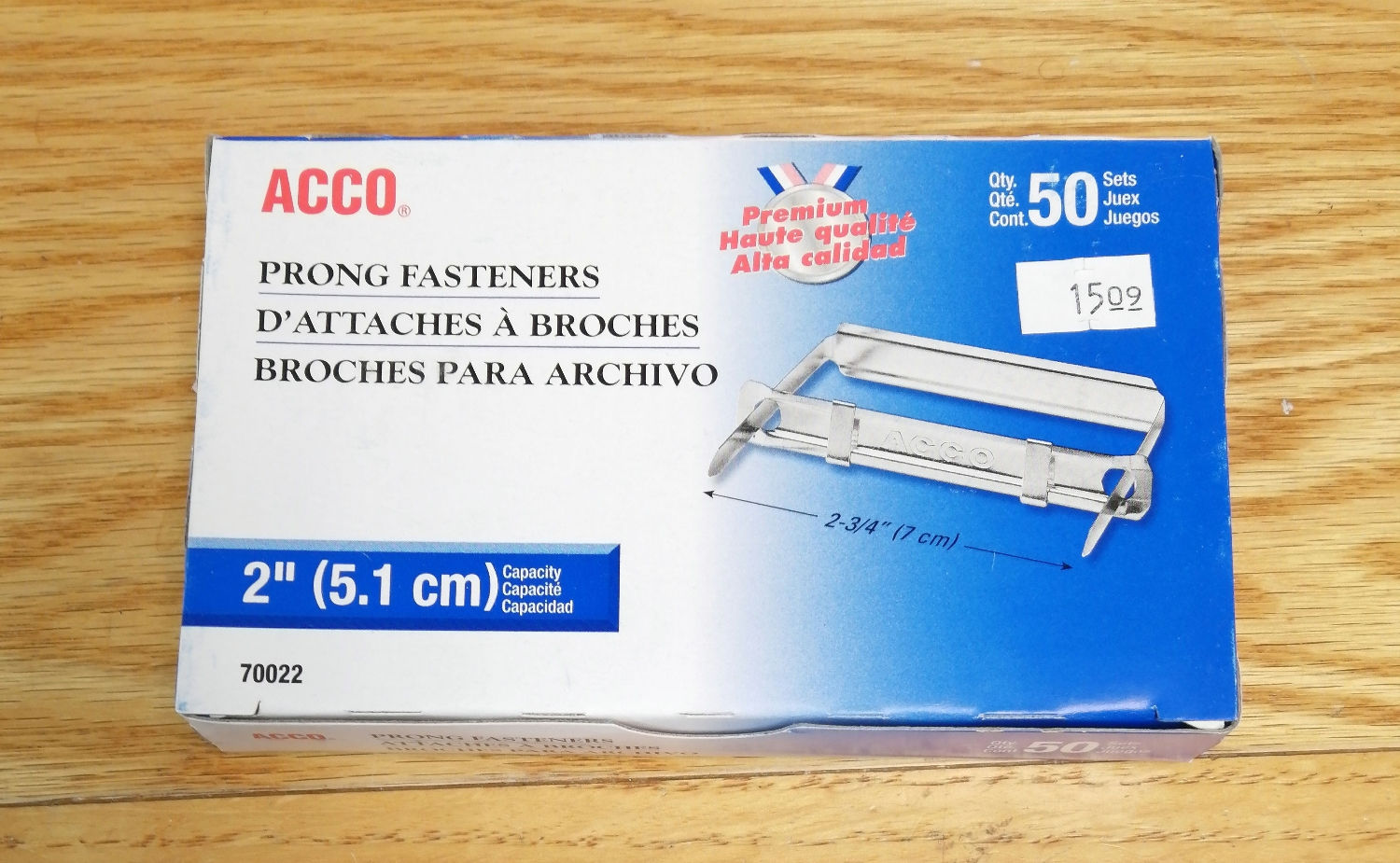 ACCO prong fasteners