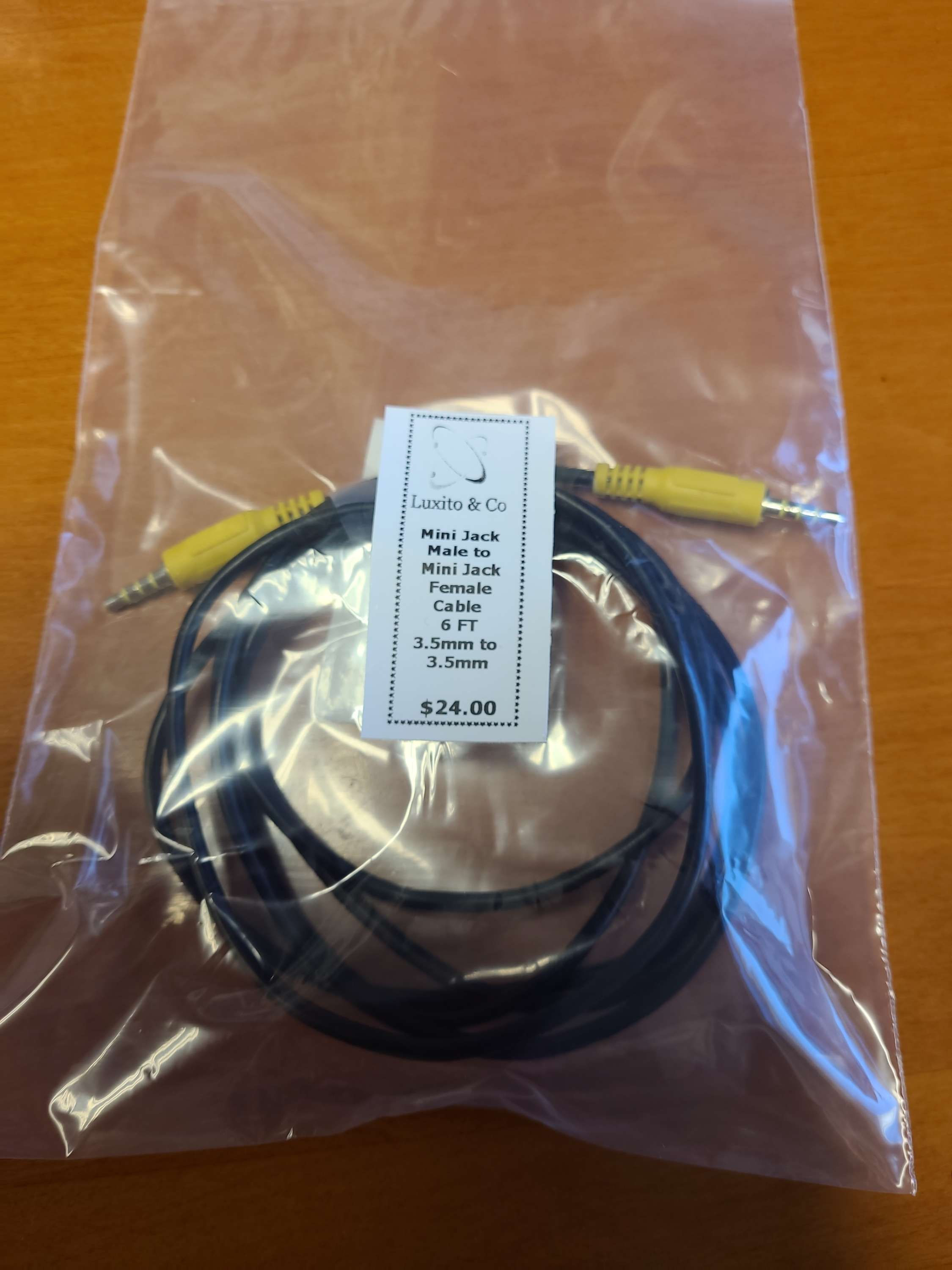 Mini jack male to mini jack male 6ft