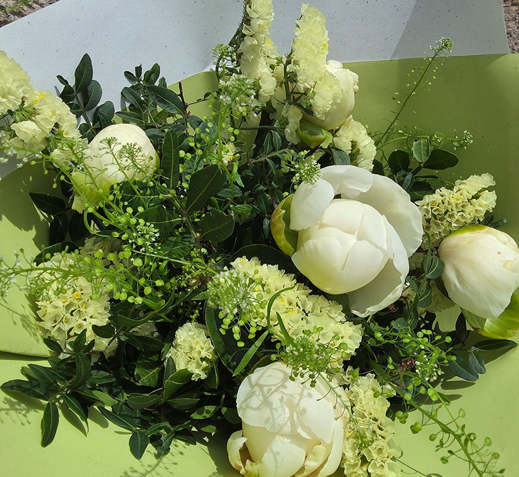 Bouquet de pivoines - Blanc