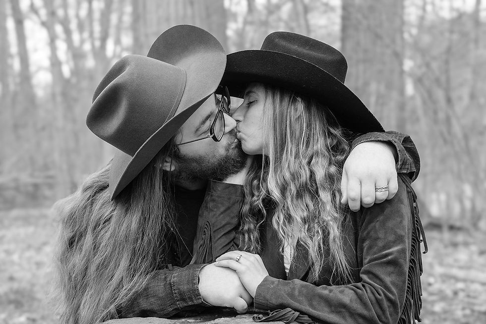 Country engagement session at Powder Mill Park, Rochester NY - by Nostalgia Nomad Photography