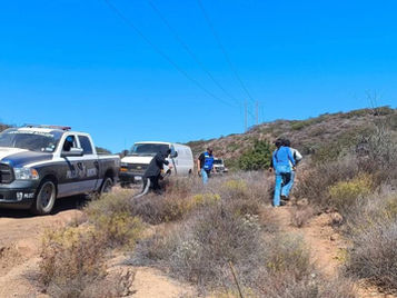 Hallan restos humanos en una cañada de Maneadero; participó colectivo de búsqueda