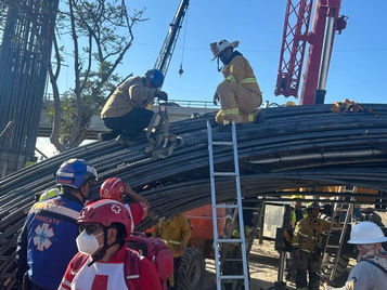 Colapsa estructura del Viaducto Elevado en Tijuana; dos obreros resultan lesionados