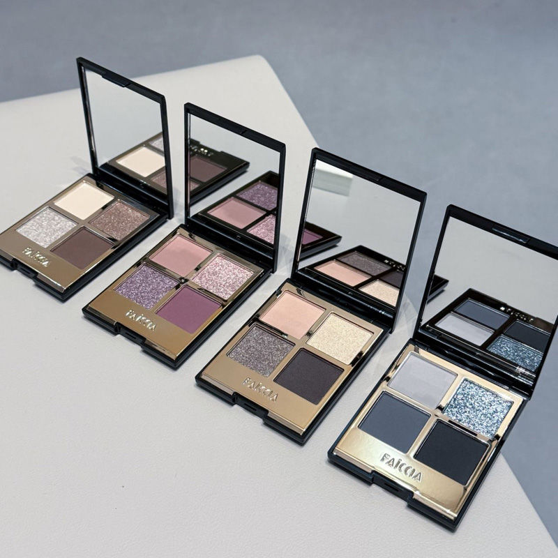 Thumbnail: Faiccia 4-Color Mojito Eyeshadow Palette - Earth Pink Brown, Glitter Matte, Brig