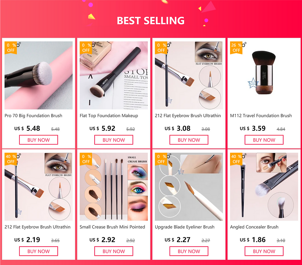 Thumbnail: Makeup Eyeshadow Brushes Flat Eye Shadow Shader crease Blending Brushes Goat Hai