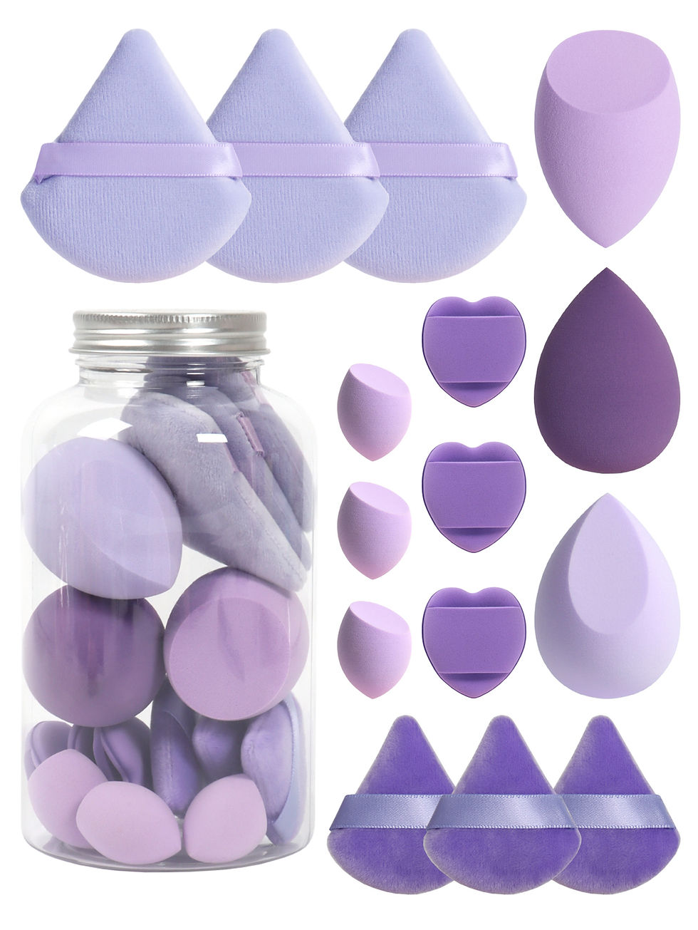 Thumbnail: Spring 15 Cans,3 Loose Powder Puffs & 3 Mini Loose Powder Puffs & 3 Mini Makeup 