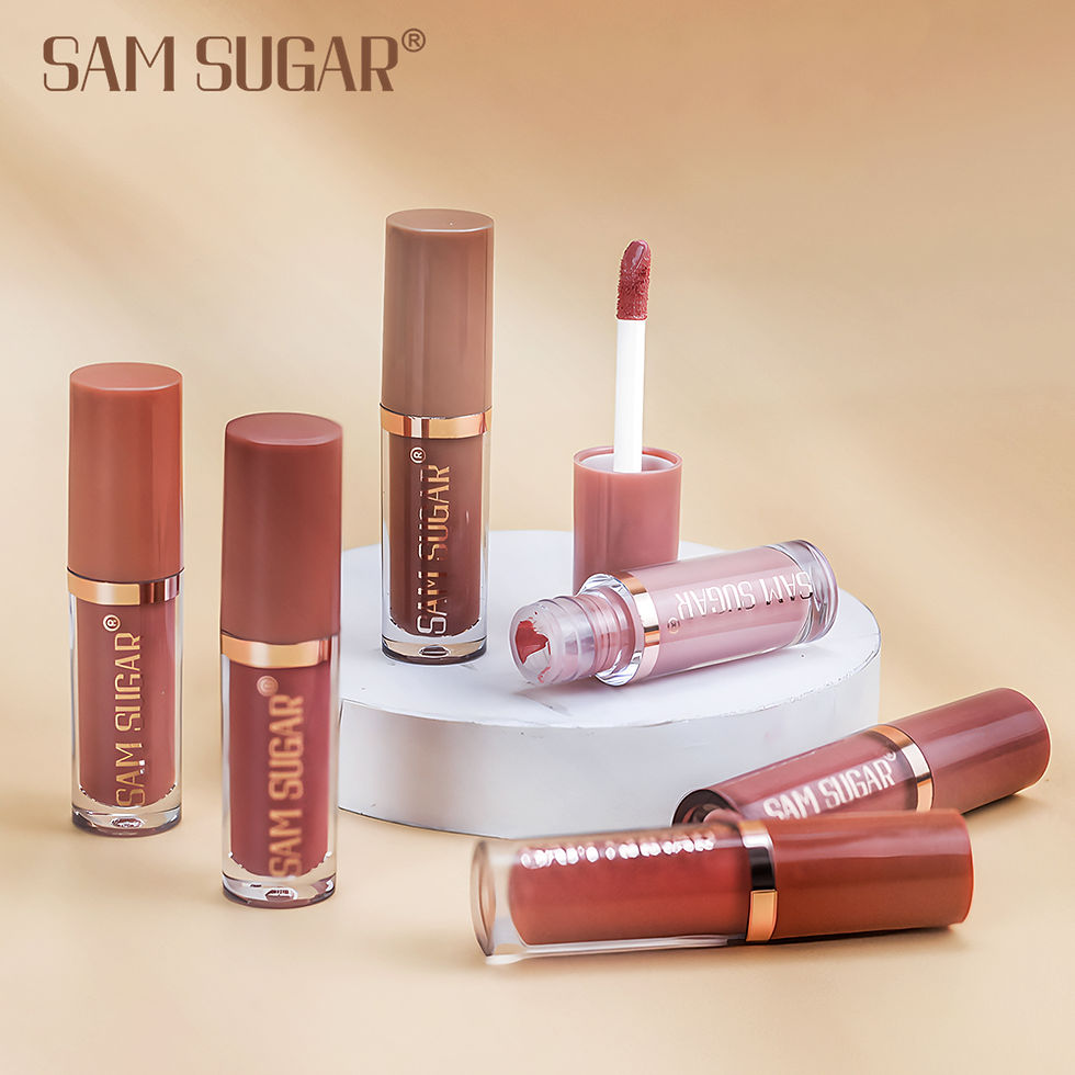 Thumbnail: SAM SUGAR 12-Color Lip Gloss Lipstick Set Liquid Matte Velvet Women's Makeup Lon