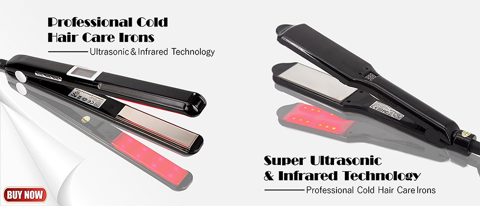 Thumbnail: Steam Hair Straightener Professional Ceramic Vapor Flat Iron 450℉ Fast Heat Ar