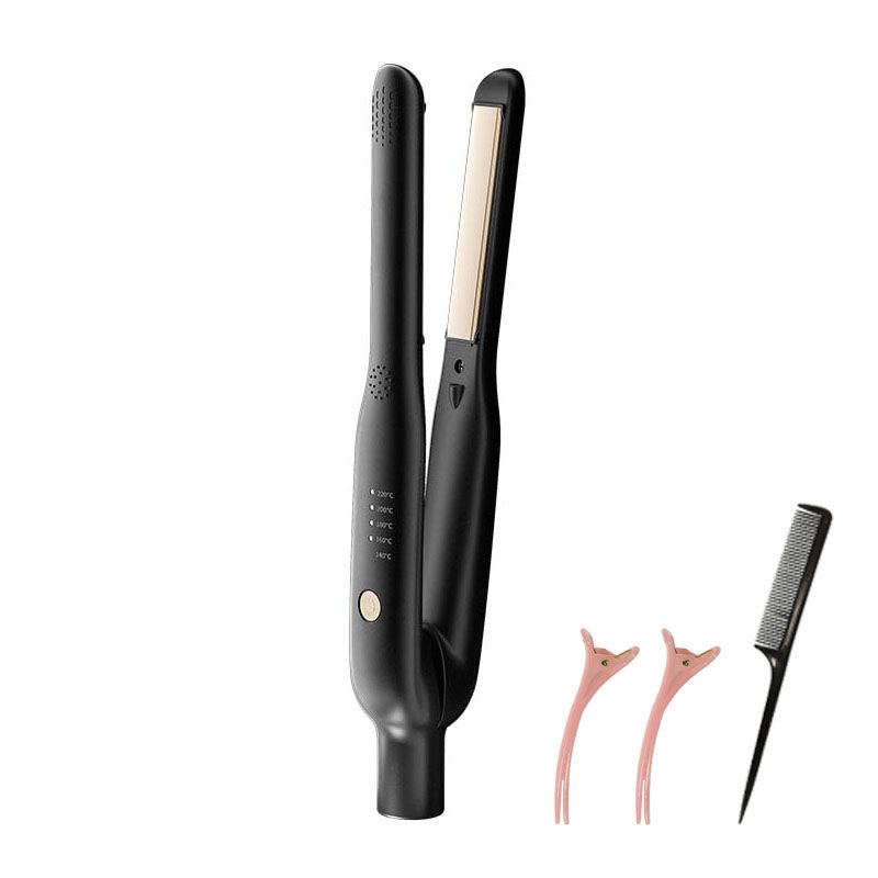 Thumbnail: 2-in-1 Mini Hair Straightener & Curler - Ceramic Fast Heating 140-220°C - Porta