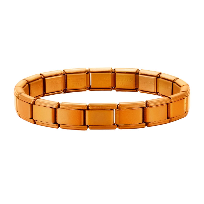 Thumbnail: New Women's Men's Jewelry DIY 9MM Width Italian Elastic Charm Bracelet Solid Col