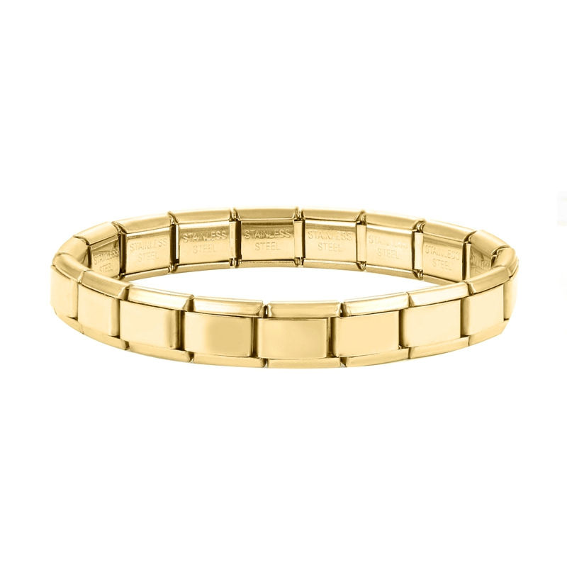 Thumbnail: New Women's Men's Jewelry DIY 9MM Width Italian Elastic Charm Bracelet Solid Col