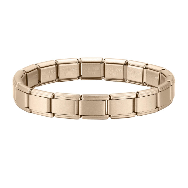 Thumbnail: New Women's Men's Jewelry DIY 9MM Width Italian Elastic Charm Bracelet Solid Col