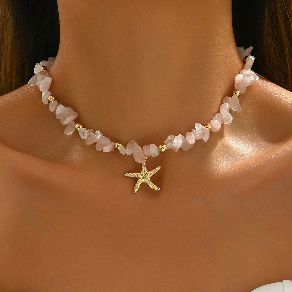 Thumbnail: Fashionable  Natural Seashell Beaded Necklace Shell Pendant Ocean Inspired Jewel