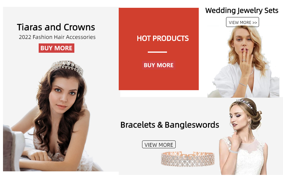 Thumbnail: Fashion Crystal Bride Jewelry Set Rhinestone Silver-plated Wedding Dress Banquet
