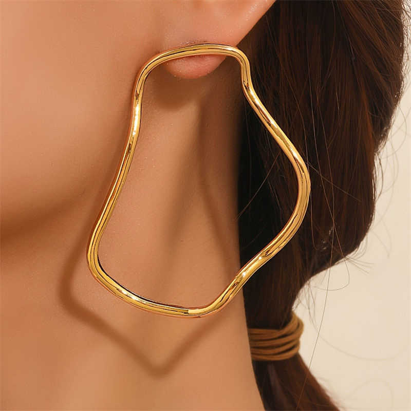 LATS Exaggerated Irregular Geometric Lines Earrings for Women Shape Simple Fashi