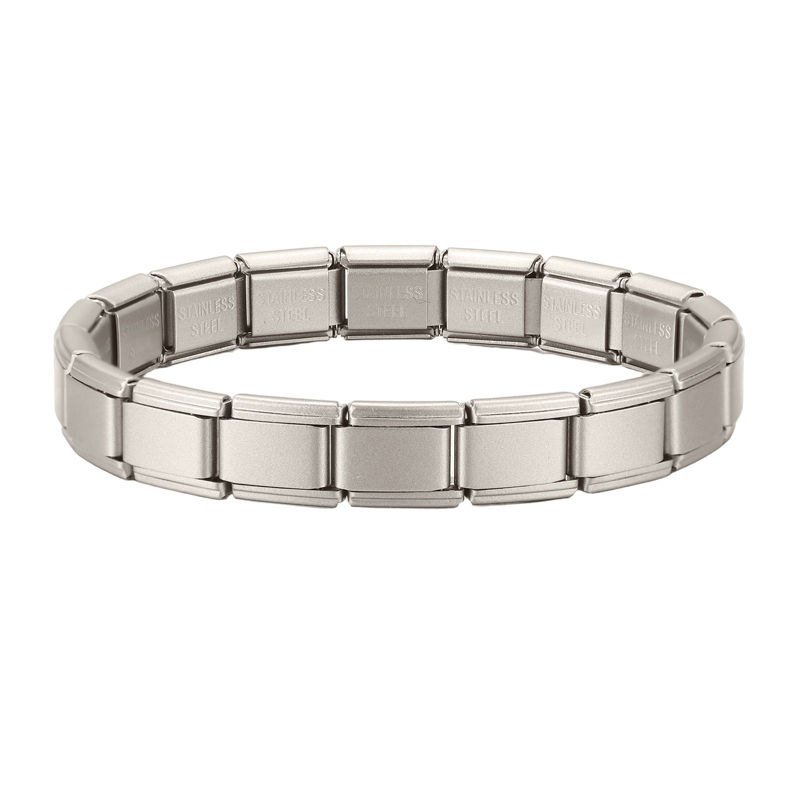 Thumbnail: New Women's Men's Jewelry DIY 9MM Width Italian Elastic Charm Bracelet Solid Col