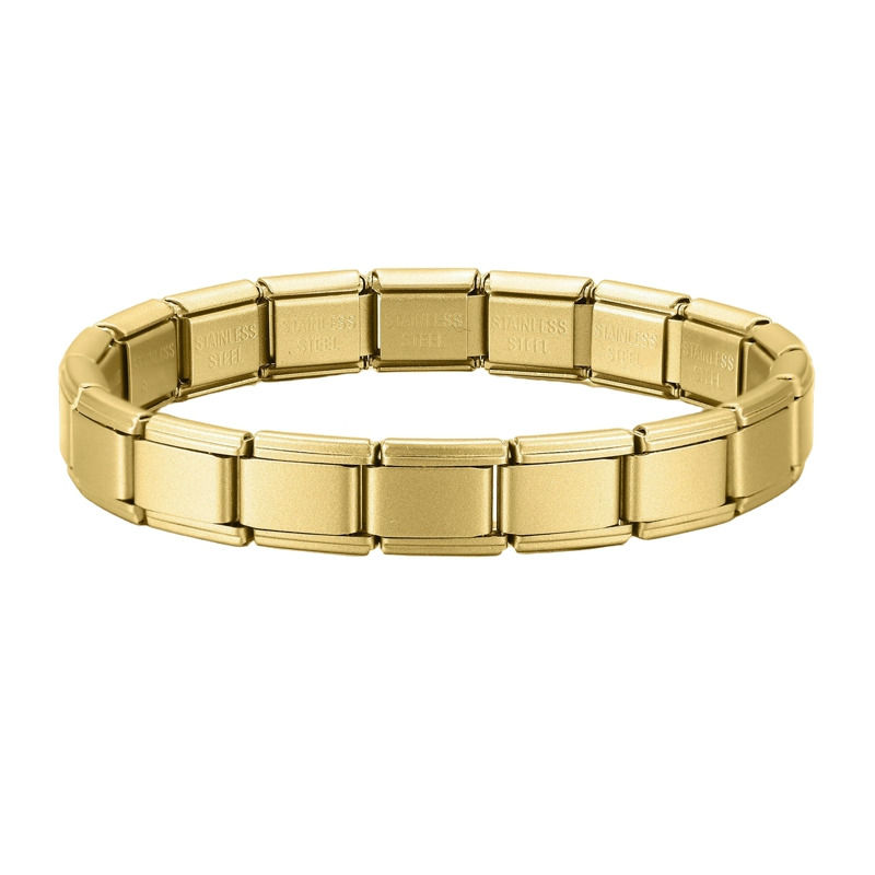 Thumbnail: New Women's Men's Jewelry DIY 9MM Width Italian Elastic Charm Bracelet Solid Col