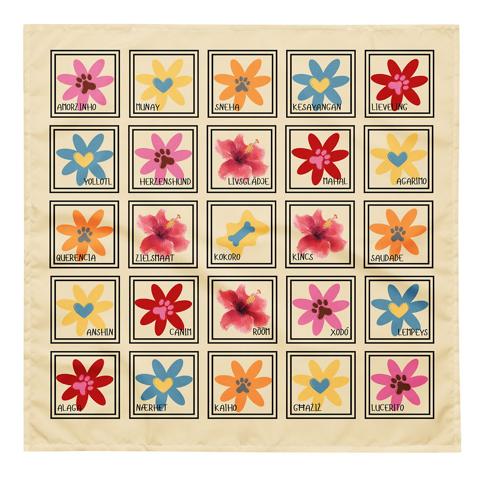 Thumbnail: All-over Print Bandana - Squared Flower