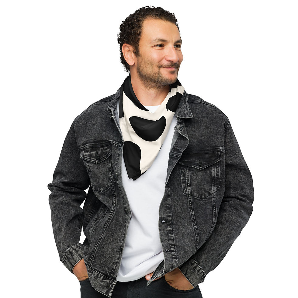 Thumbnail: All-over Print Bandana - Asymmetrical Polka Dots