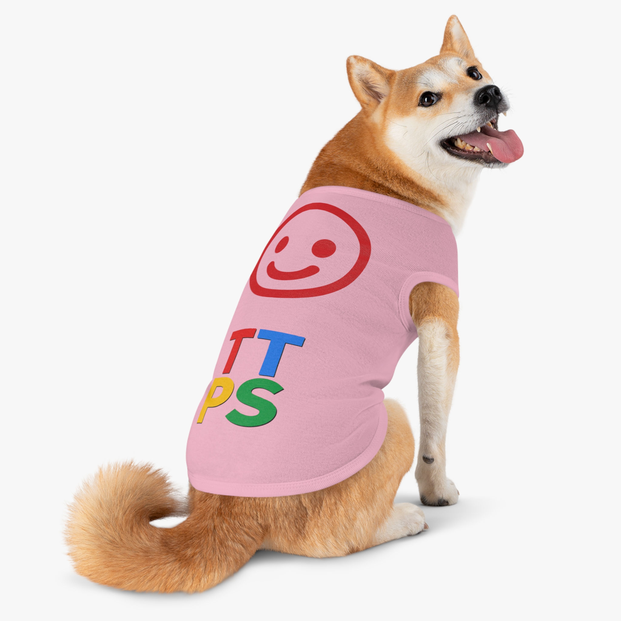 XL — Pet Tank Top — Colorful Smiley Logo Tee for Small Dogs (TTPS Design)