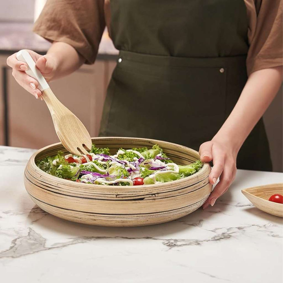 Thumbnail: Bamboo Fruit Bowl & Home Decor Bowl (Dark Natural)