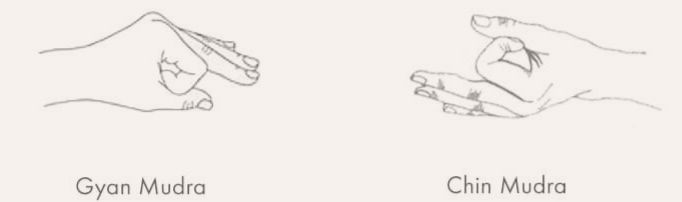 Mudras de yoga gyan mudra y chin mudra