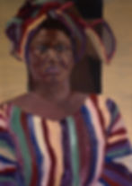 Painting Ghanaian Woman In Costume 1