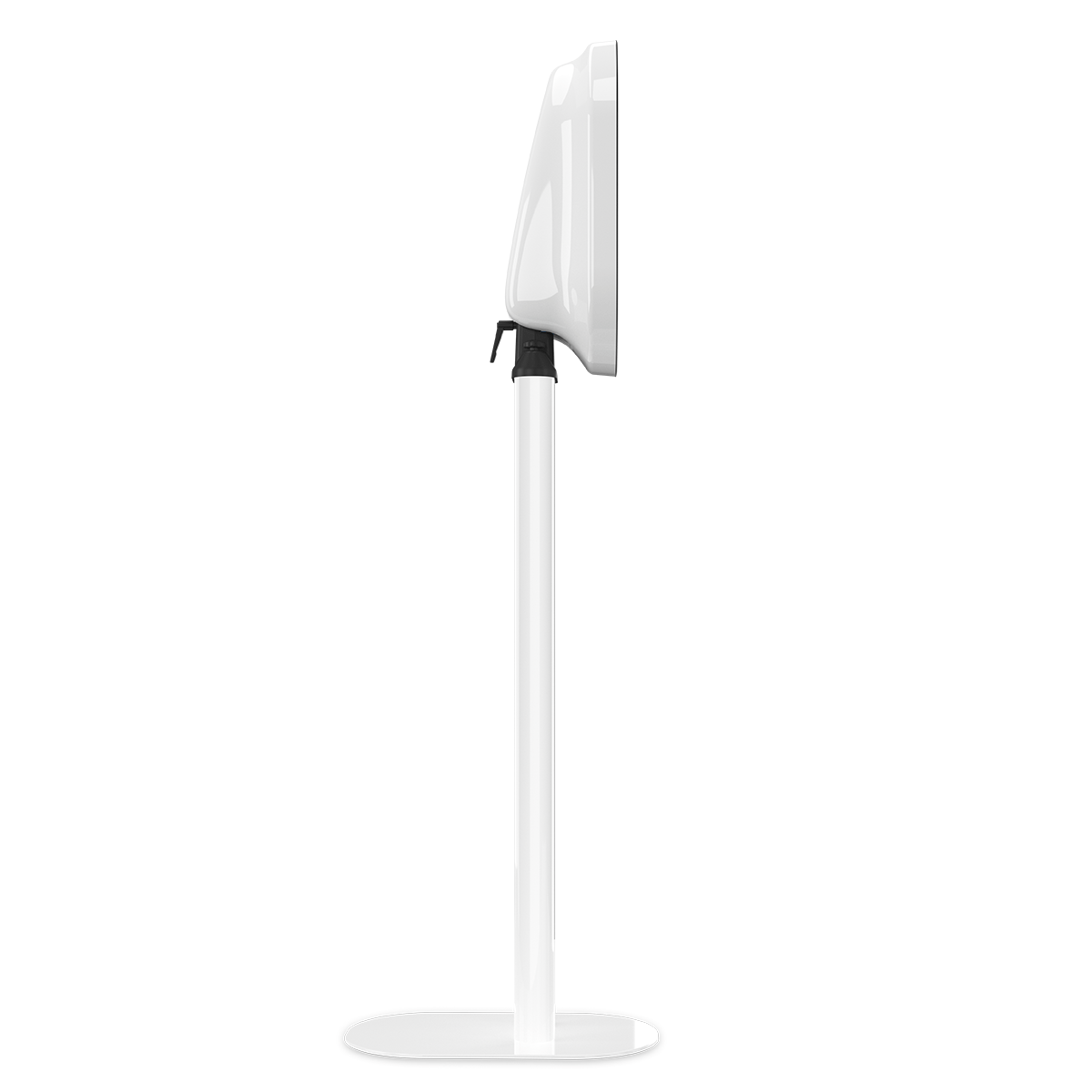 A sleek white open-air photo booth by Bueno Events, offering a modern, stylish, and interactive digital photography experience.