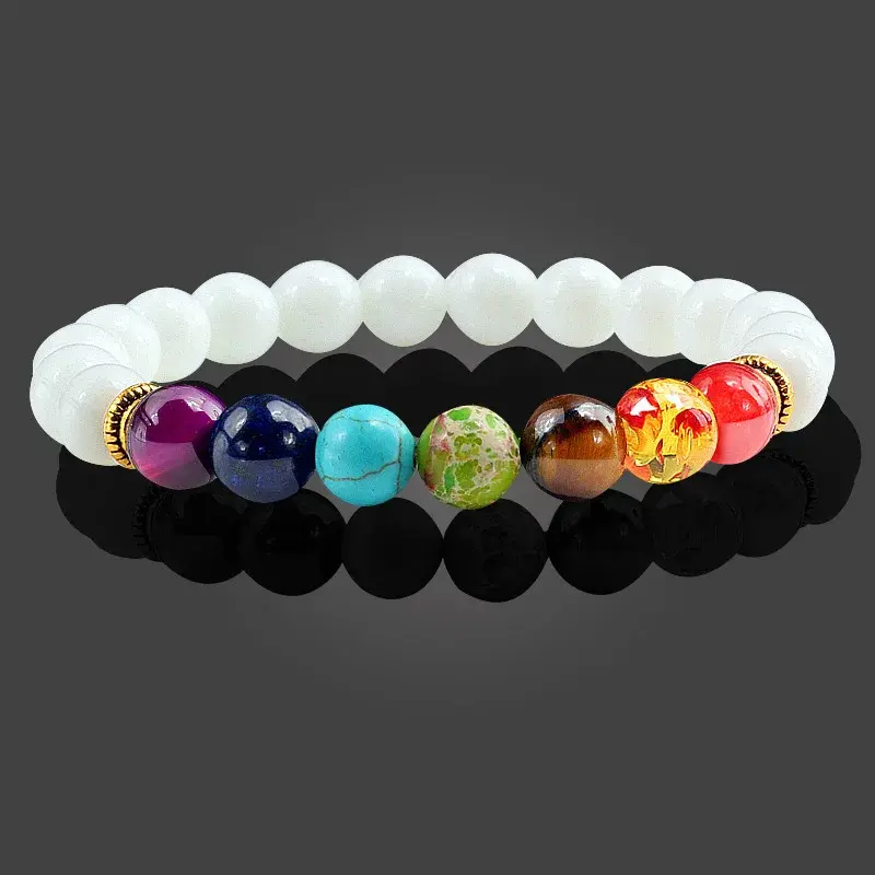 Thumbnail: Natural Stone Beads Bracelets for Women Men Chakra Stones Bracelets Braclets