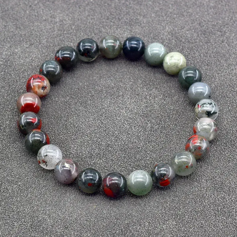 Thumbnail: Natural Flower Green Gemstone & Tiger Eye Bracelet: Healing Energy